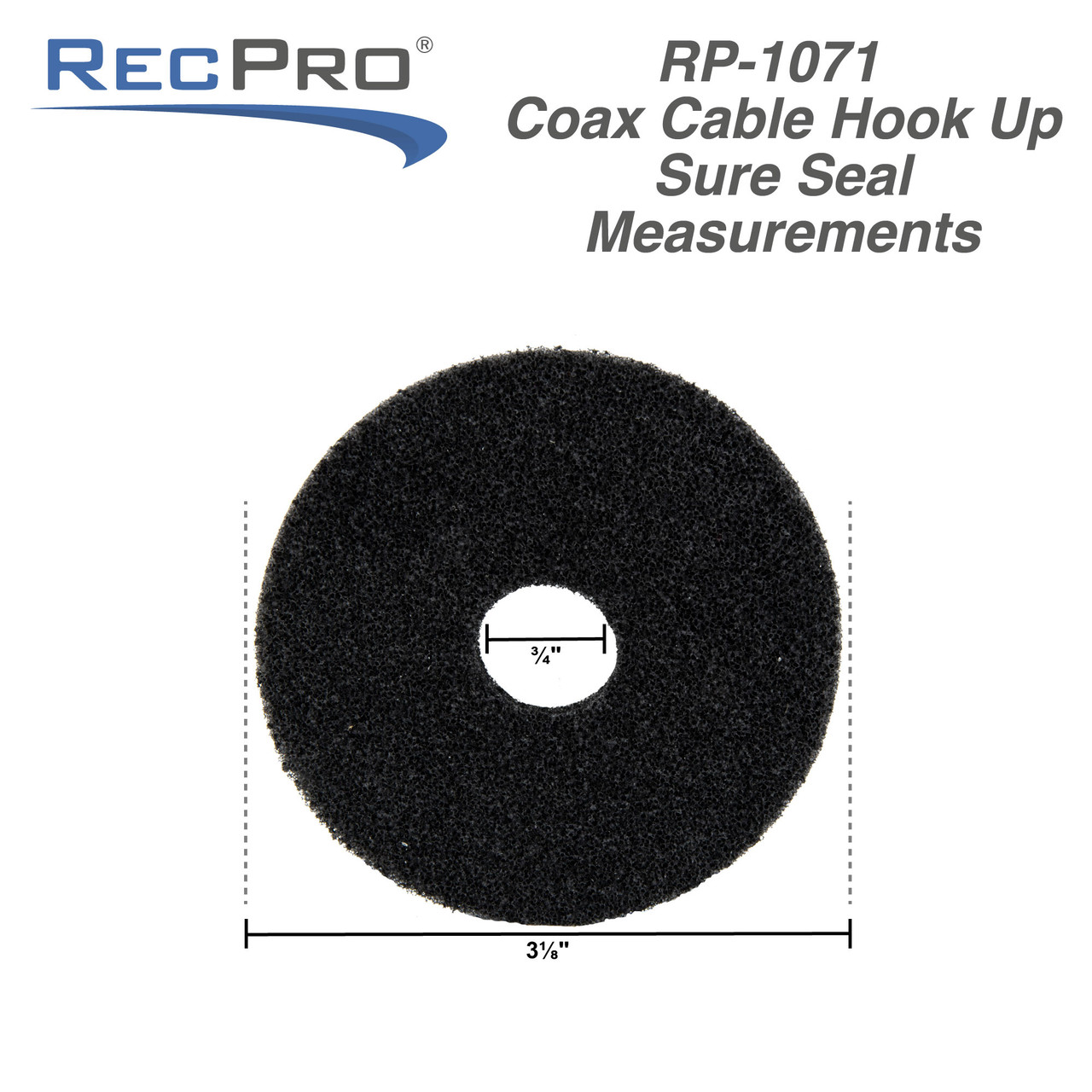 RV Cable TV Hookup Plate Coaxial Cable Connector - RecPro