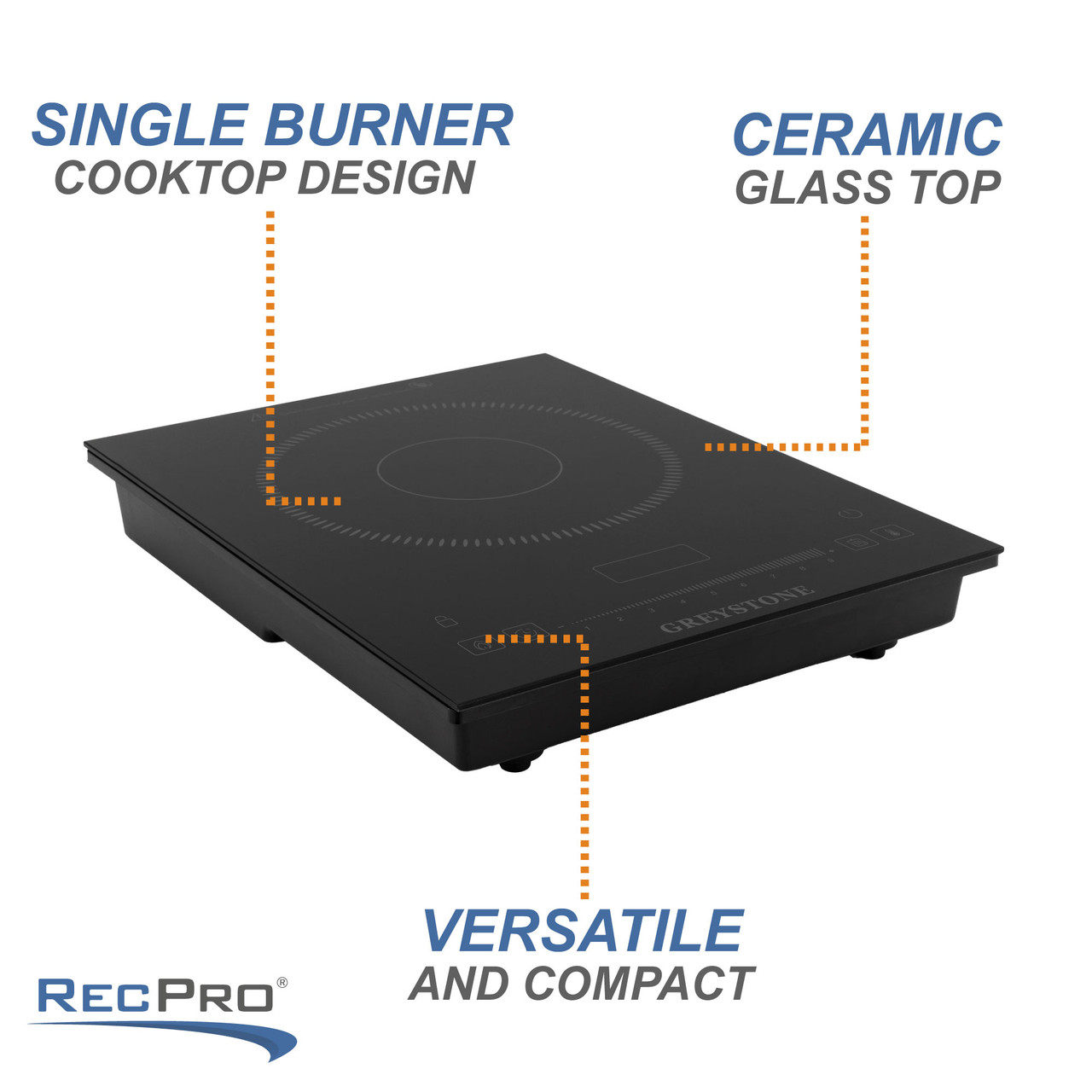 RecPro RV Stove Replacement Glass Top for RV Oven and RV Cooktops | Compatible with Greystone
