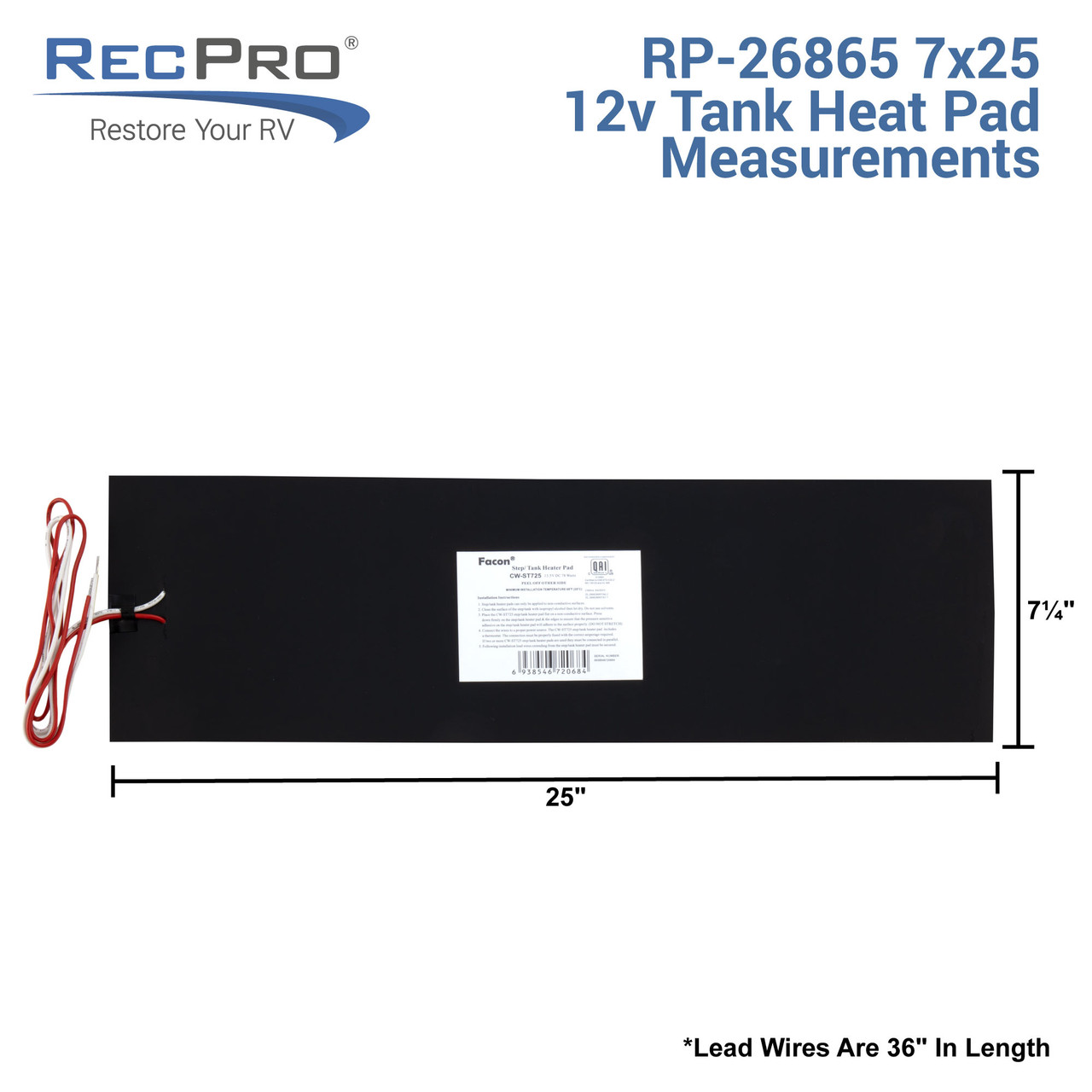 RV Tank Heater Pad 7 1/4