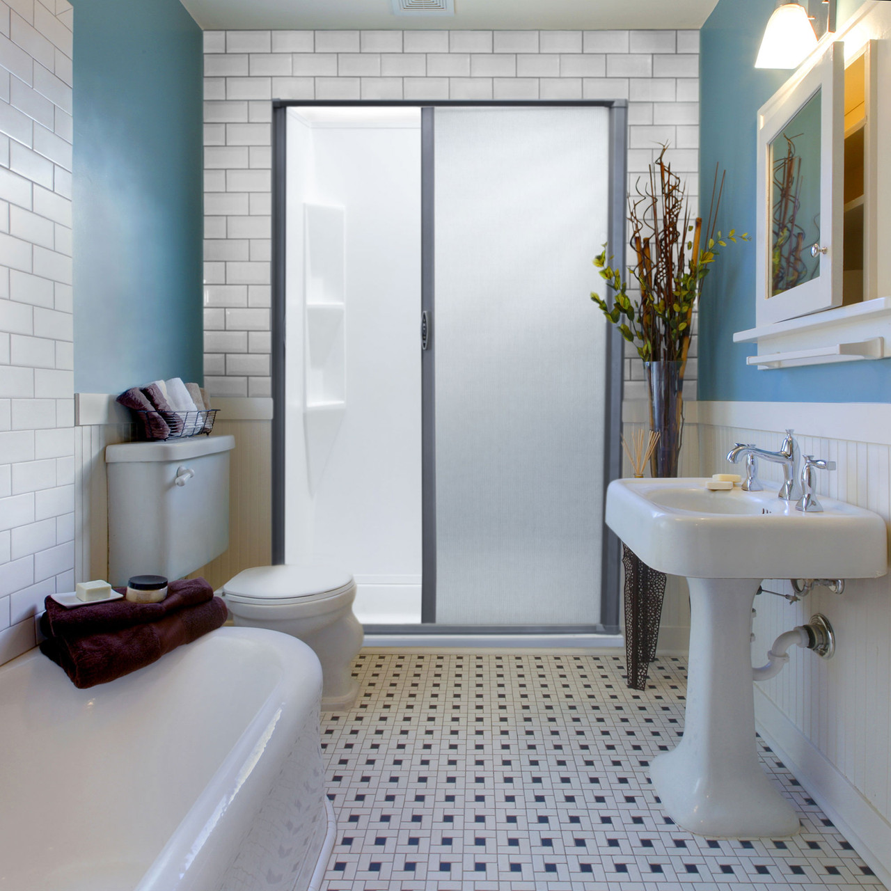 RV Custom Retractable Shower Door - RecPro