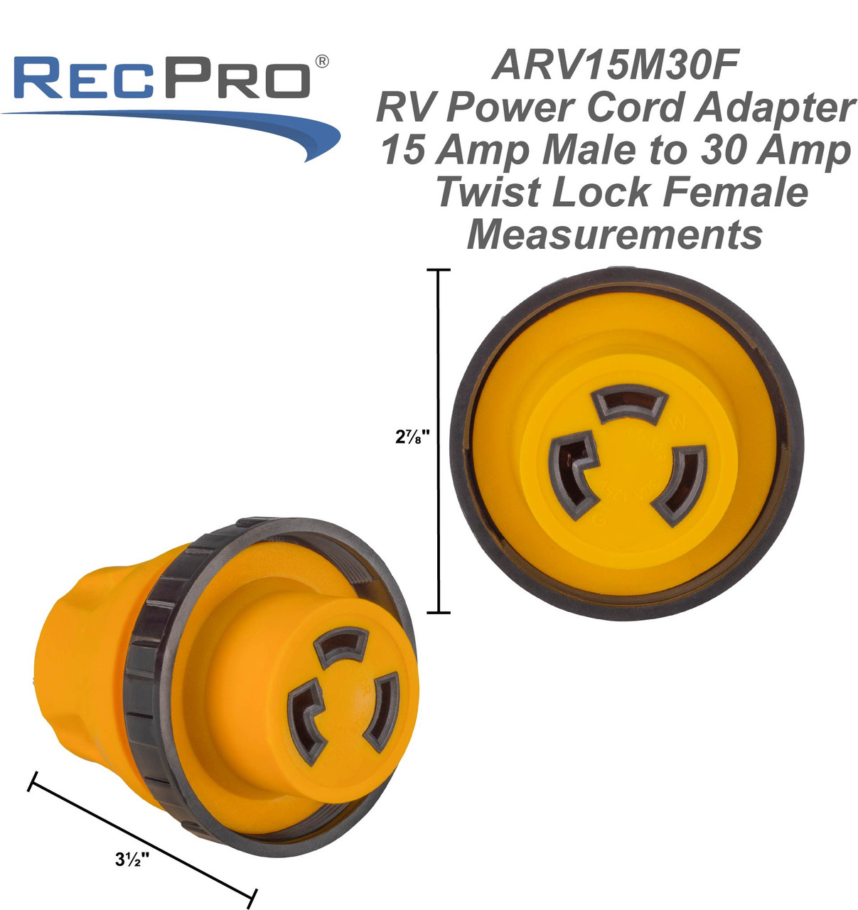 30 Amp RV Plug Replacement Male - RecPro