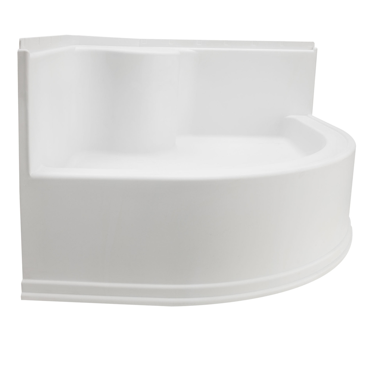 RV Shower Pan 32 x 24 x 5 Right Drain in White - RecPro