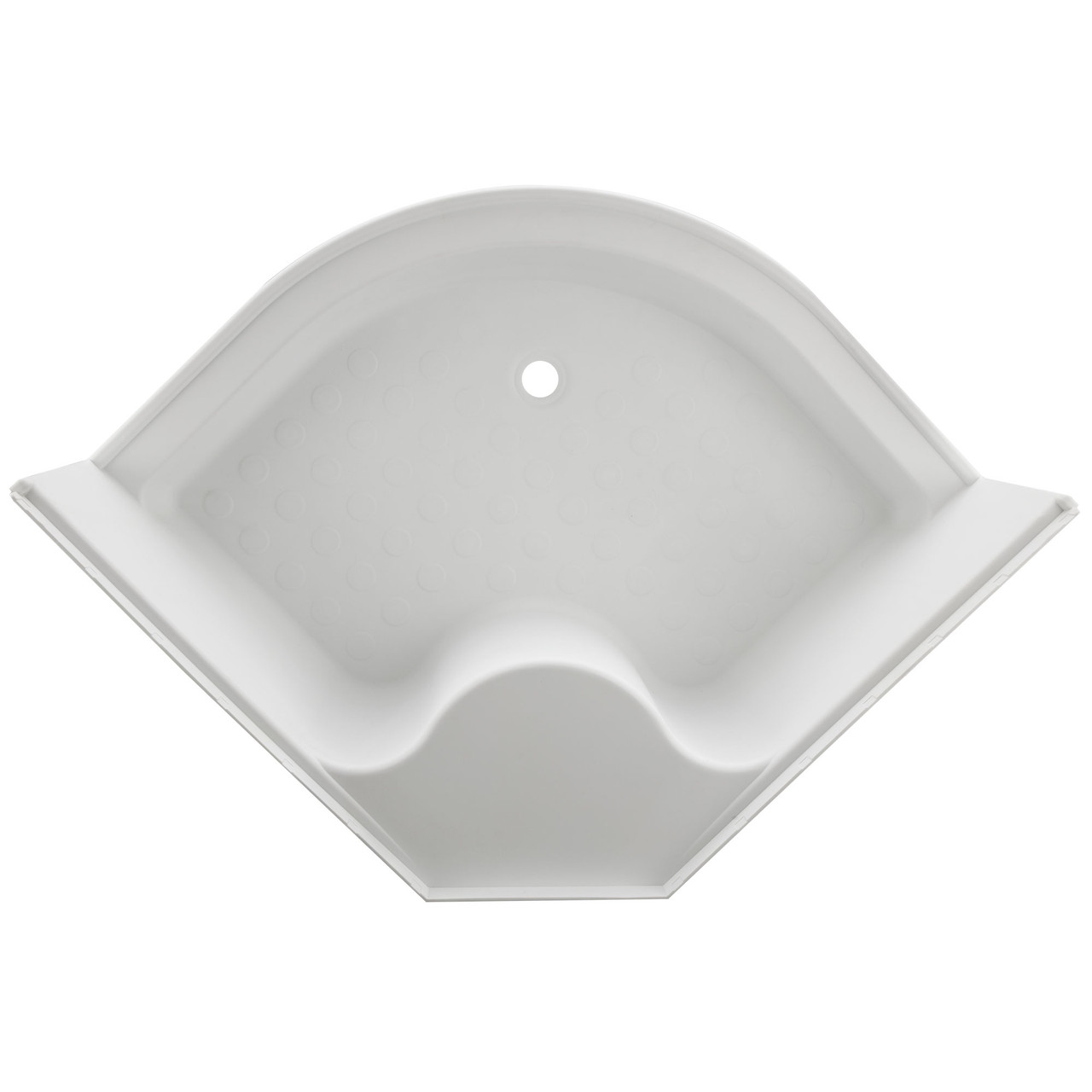 RV Shower Pan 32 x 24 x 5 Right Drain in White - RecPro