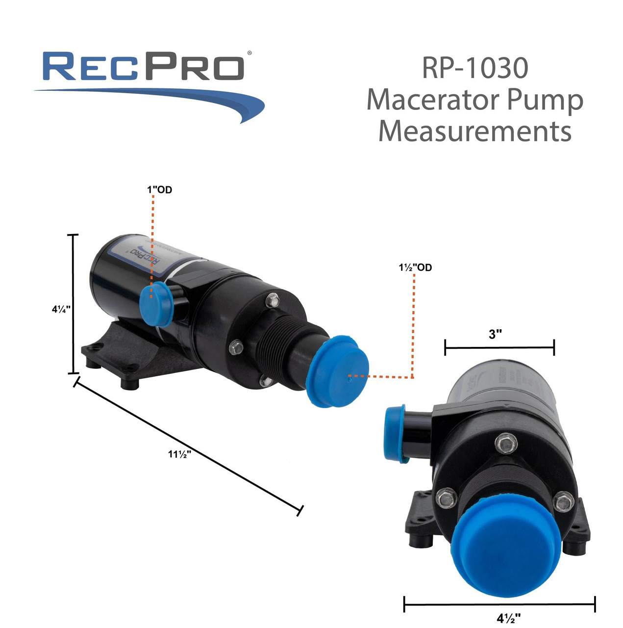 RecPro 12V RV Macerator Pump RecPro