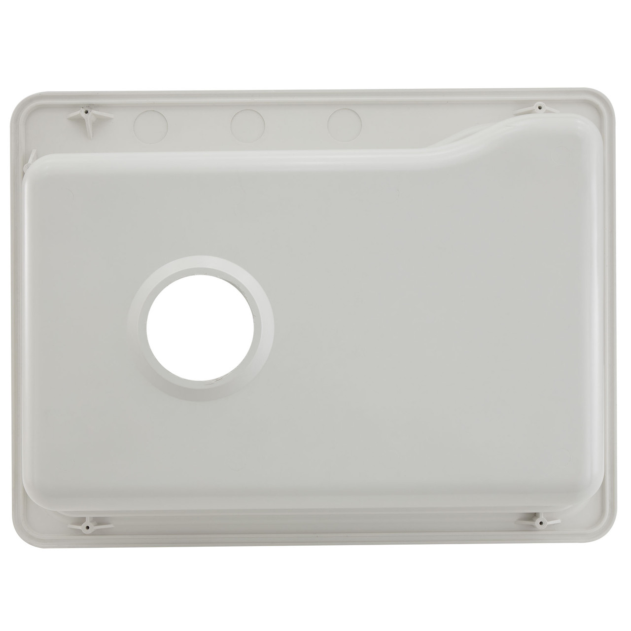 Euro Kitchen Sink Mat, White PVC, 11 x 12.5 In.