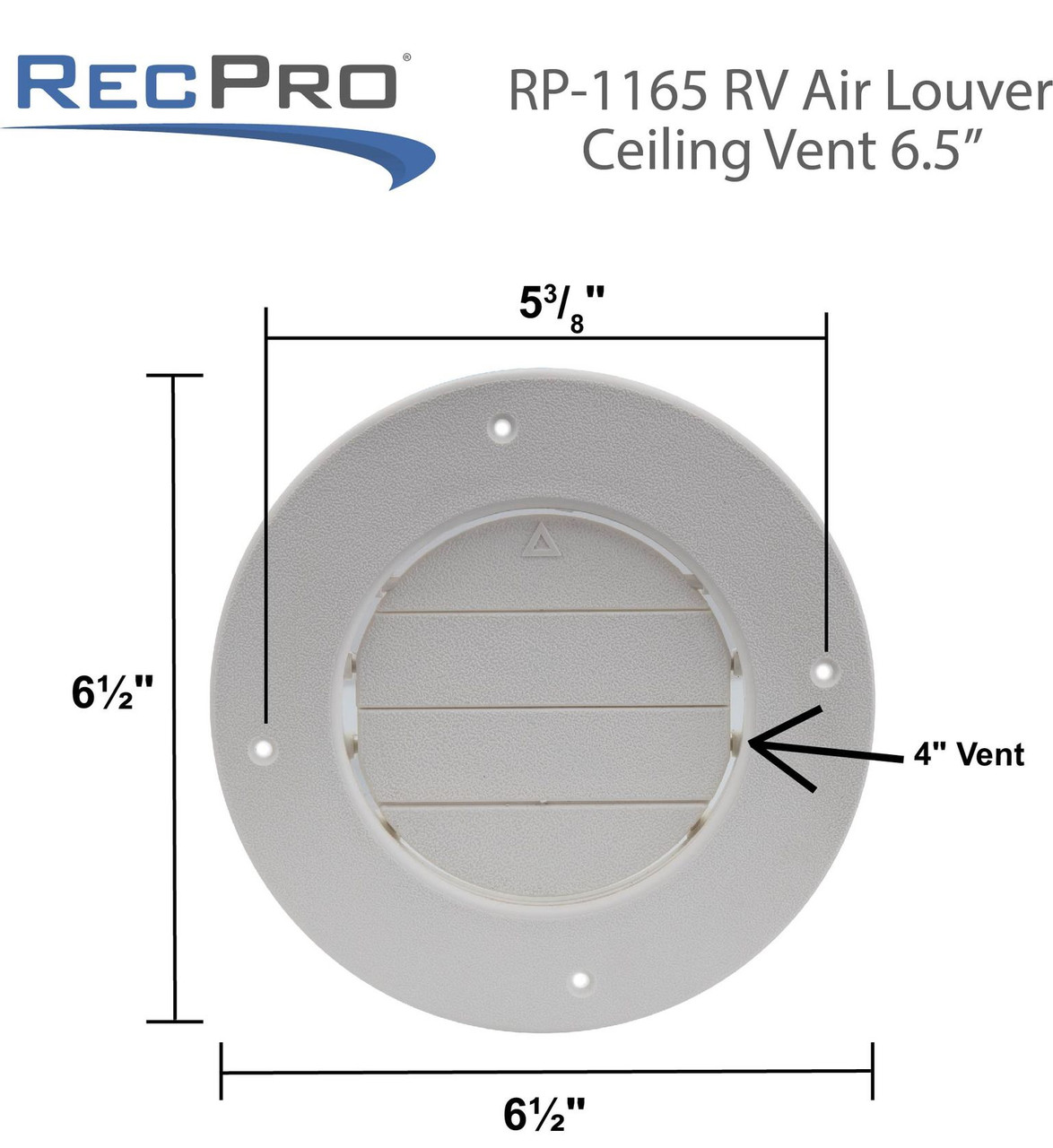 RV Air Louver Ceiling Vent 6.5