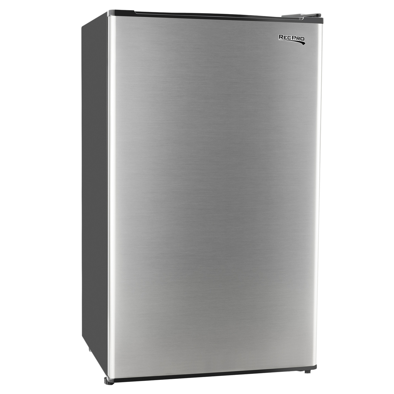 RecPro RV Refrigerator 6.3 Cubic Feet Gas and Electric | Black or Stainless  Finish | 110V / 12V / Propane Gas | (Stainless Finish)