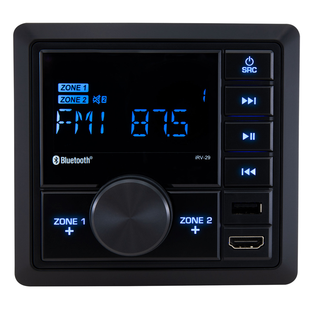 Driven Rv Stereo iRV 29 RV Mechless Stereo Unit AM/FM Radio/Bluetooth with Remote - RecPro