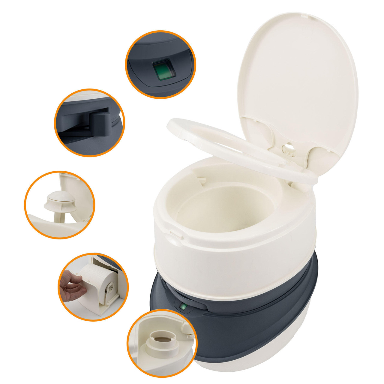 Newavo Evo Portable RV Camping Toilet 5.3 Gallon - RecPro