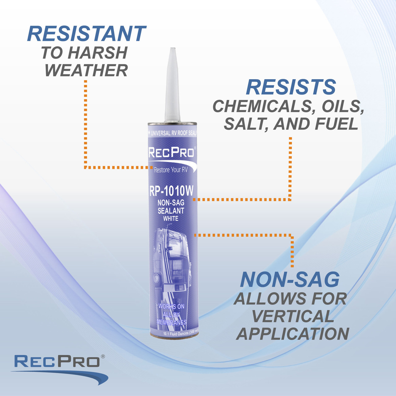 1010 Non-Sag RV Lap Sealant 11 oz. - RecPro