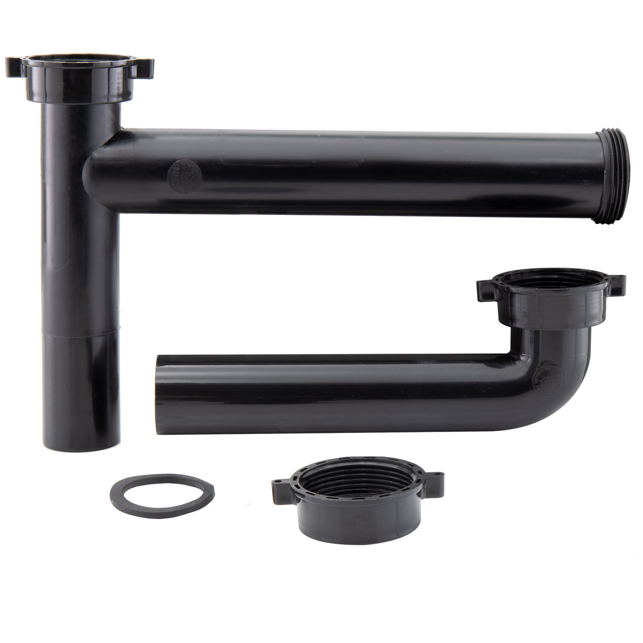 Simple Drain Double Basin Rubber Threaded All-in-One Sink Drain Kit