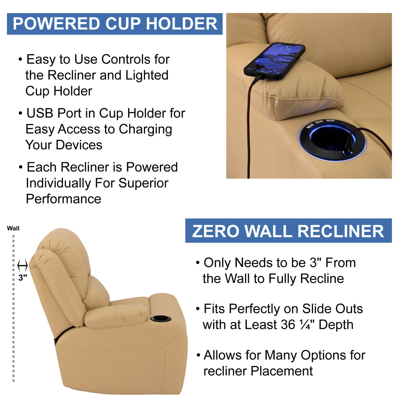 RV Furniture Portable Cup Holders - RecPro