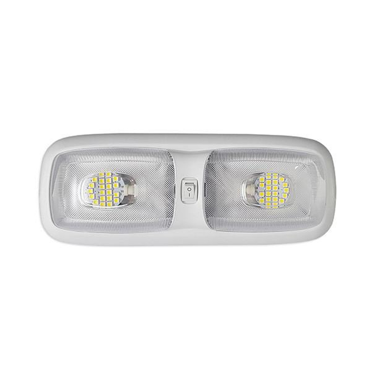 Double Dome Interior RV LED Light- 3200K Warm White - RecPro