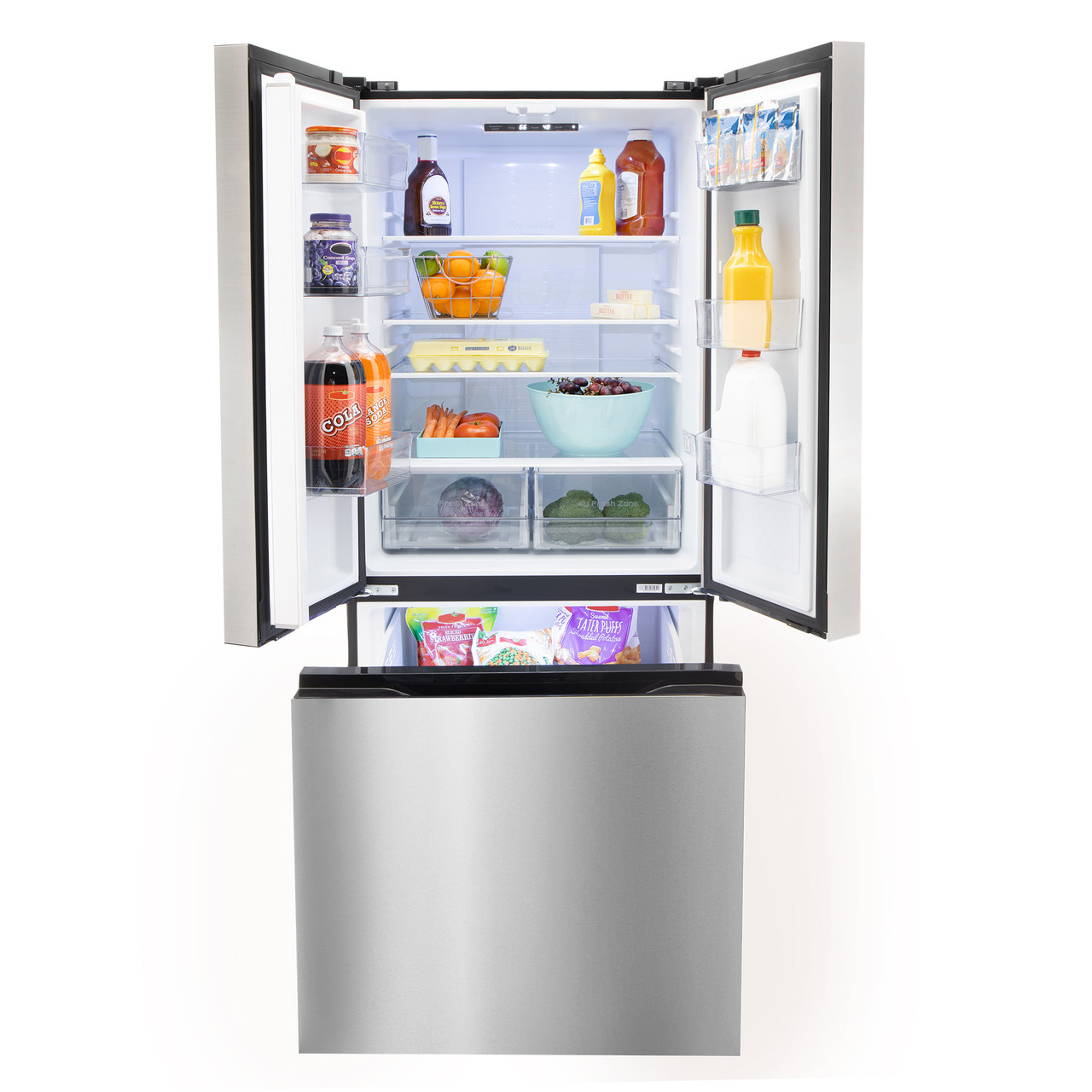 RV Refrigerator 4.4 Cubic Feet 12V Stainless Steel - RecPro