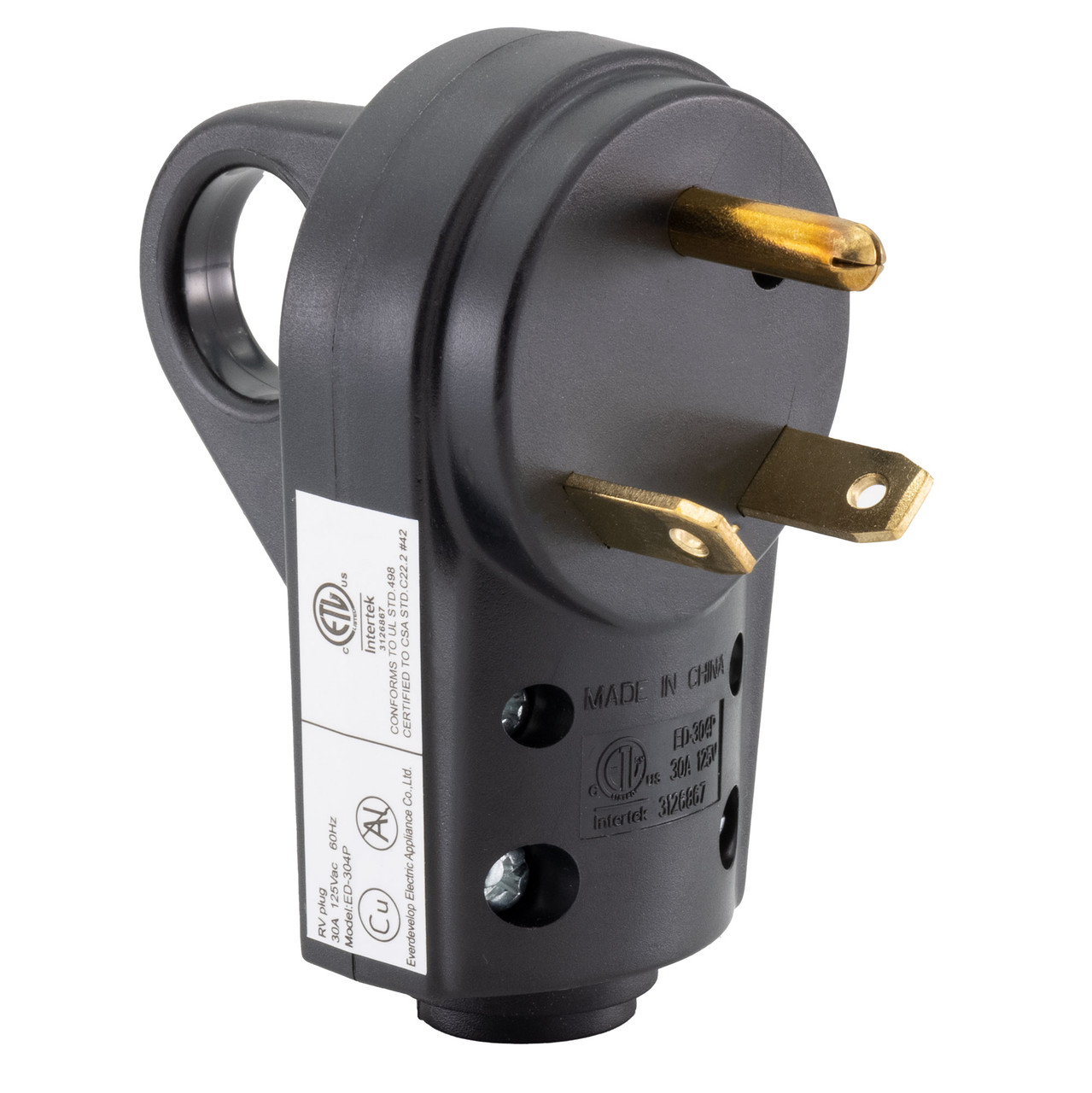 RecPro 30 Amp RV Plug Male | Replacement Male Power Plug End
