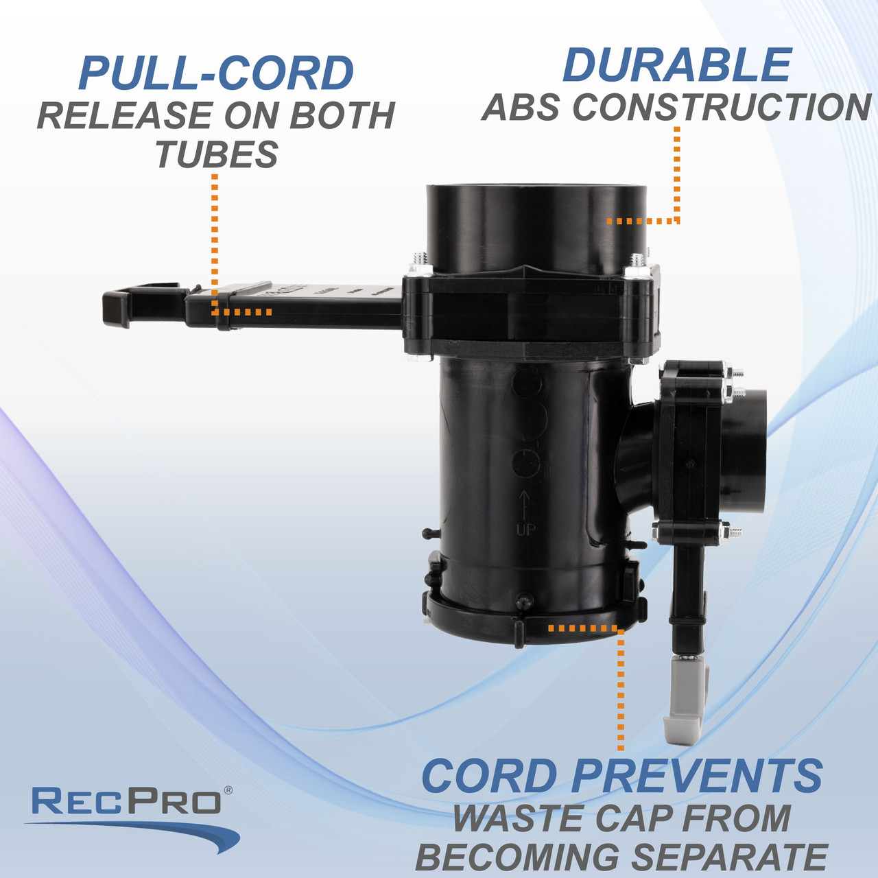 RV Kitchen Sink Drain Assembly 1-1/2 Continuous Waste Pipe - RecPro