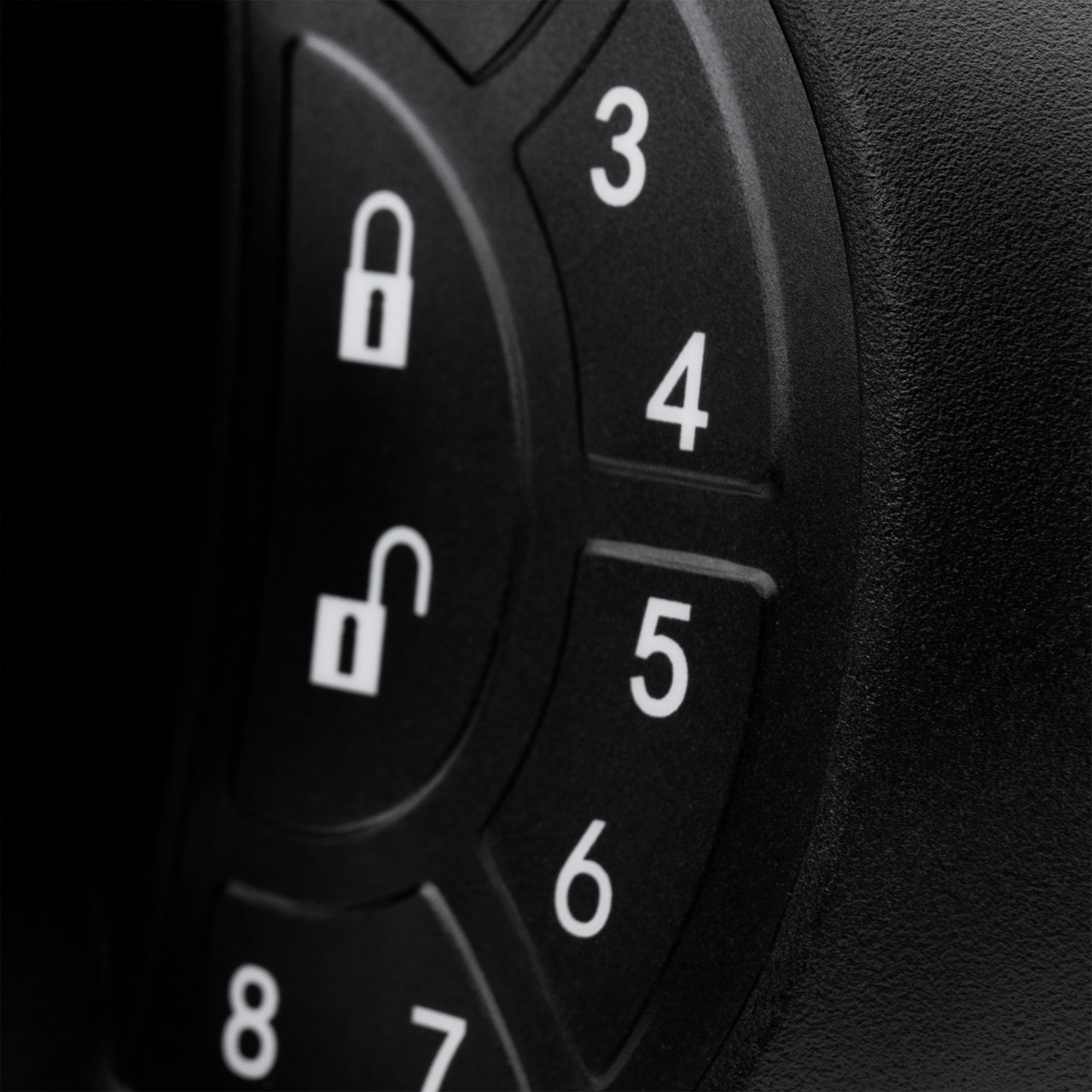 Cooktop keyless entry door lock