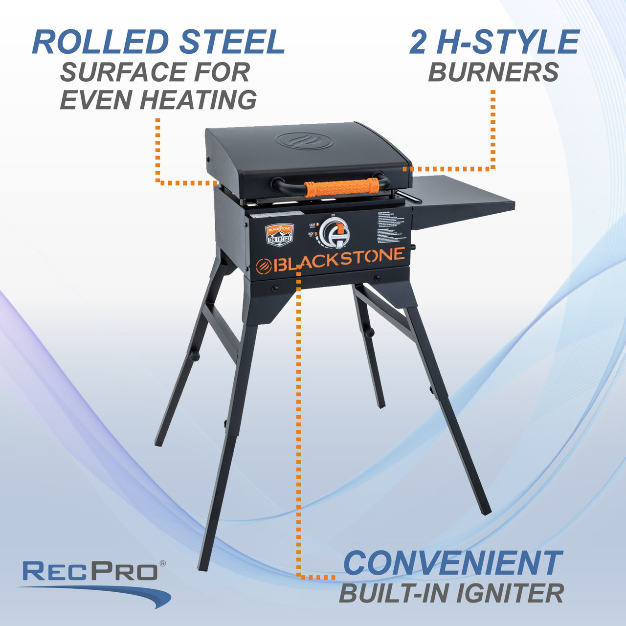 RV Griddle Combo Outdoor Propane Flat Top Grill - RecPro