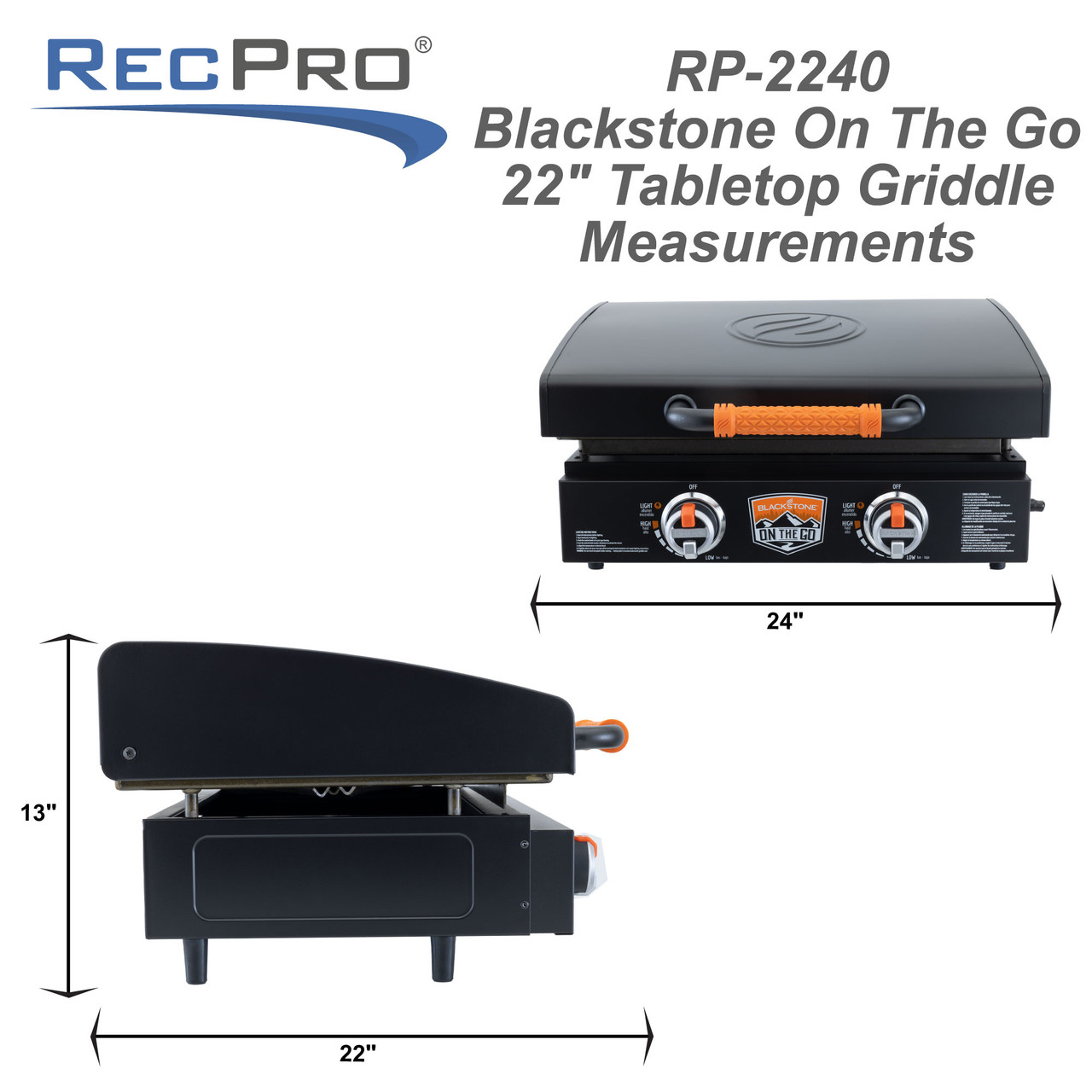 RV 22 Tabletop Griddle with Optional Hood