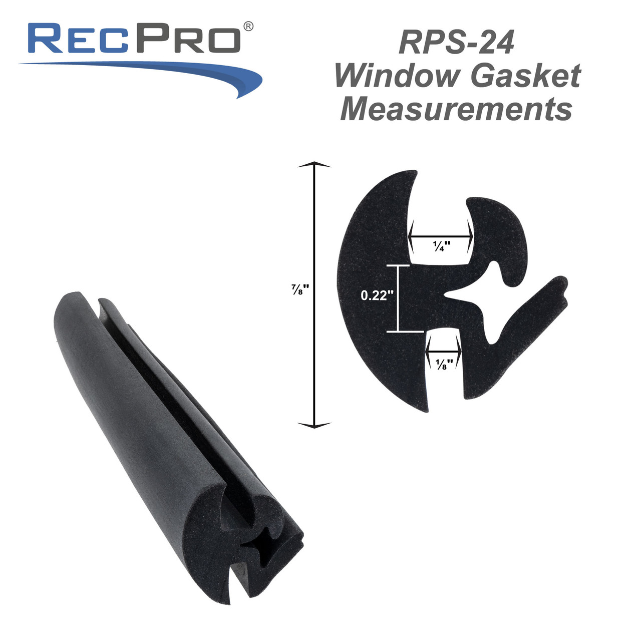 RV Rubber Window Seal One Piece Locking Gasket RecPro