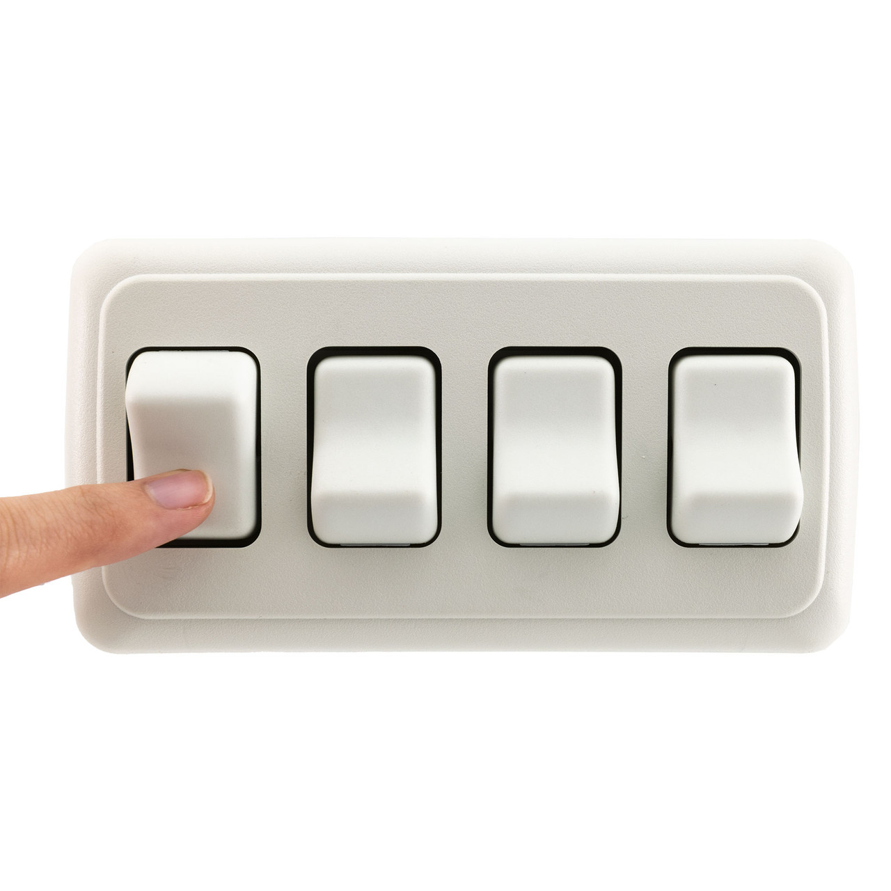 RV Switch SPST Switch On / Off 4 Gang Bezel - RecPro