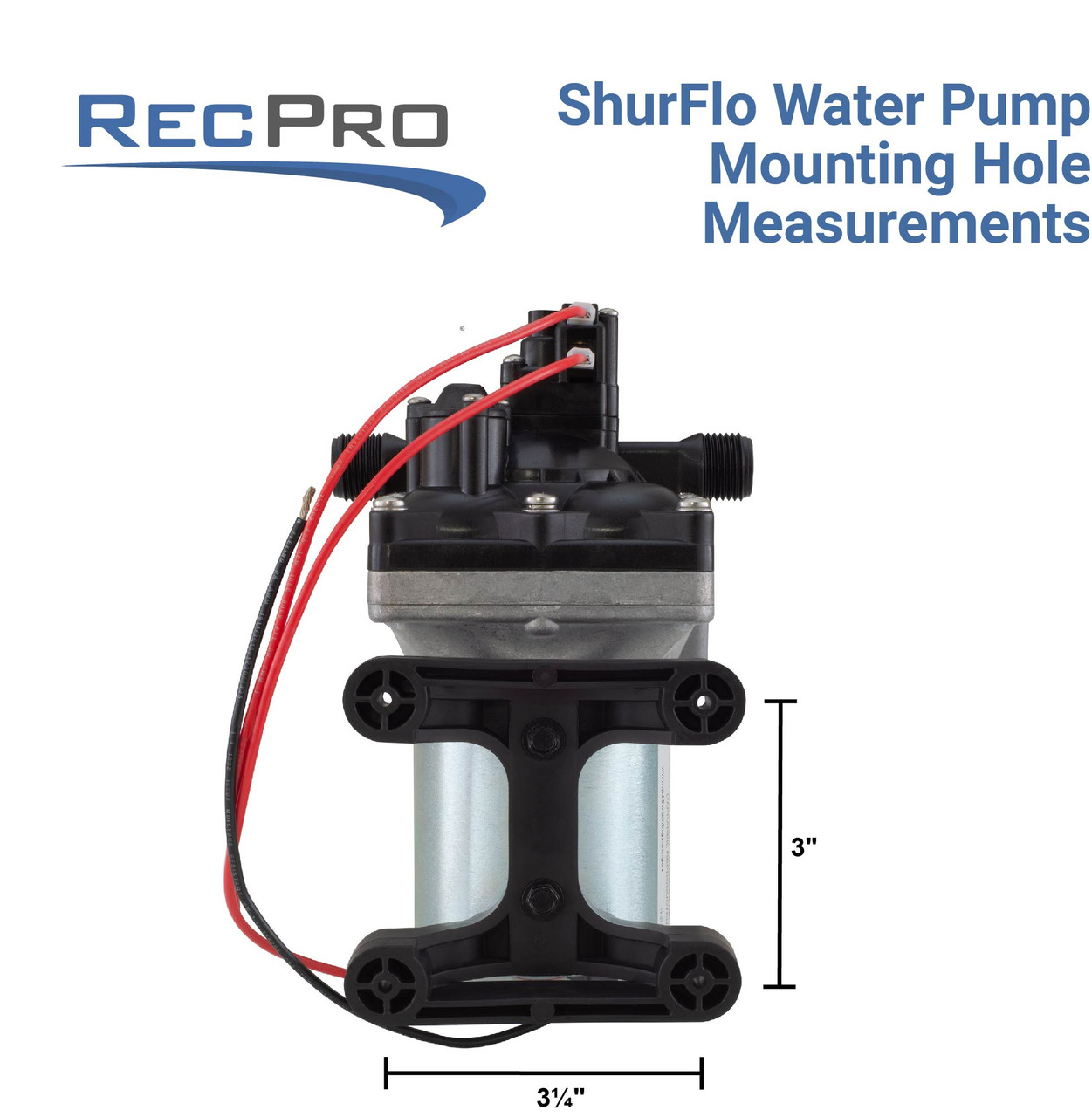 SHURflo 12v 3.0 GPM RV Water Pump # 4008-101-A65 - RecPro