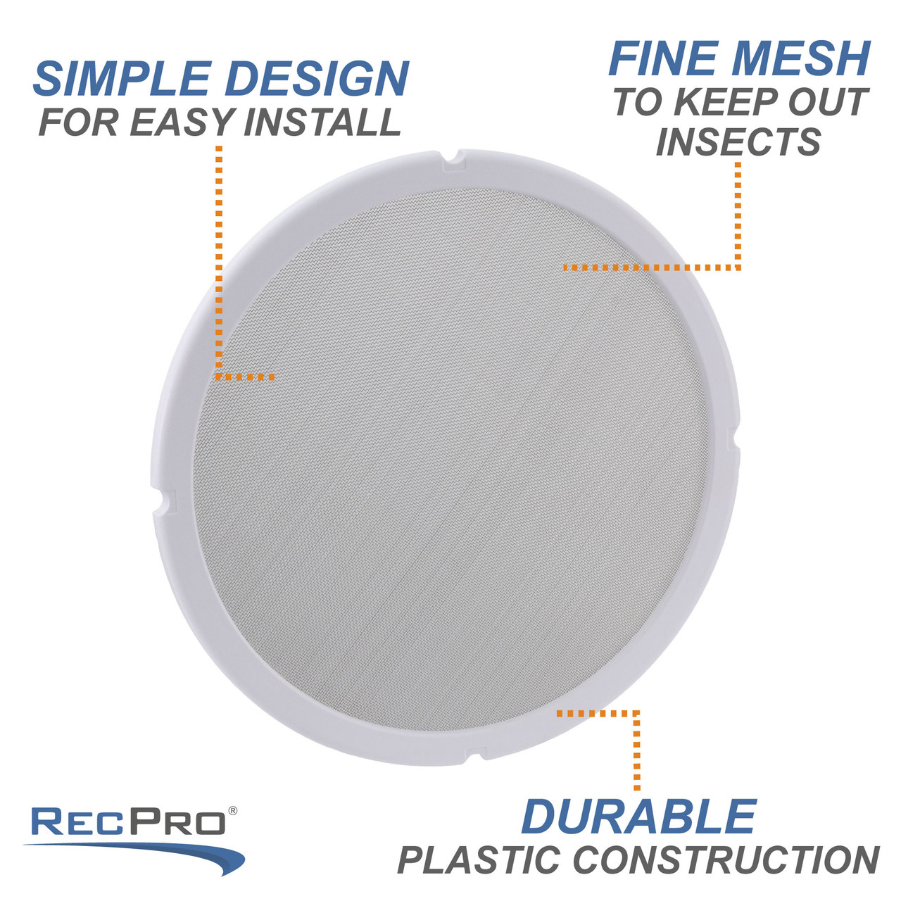 RV Roof Vent Replacement Screen for Vento RecPro