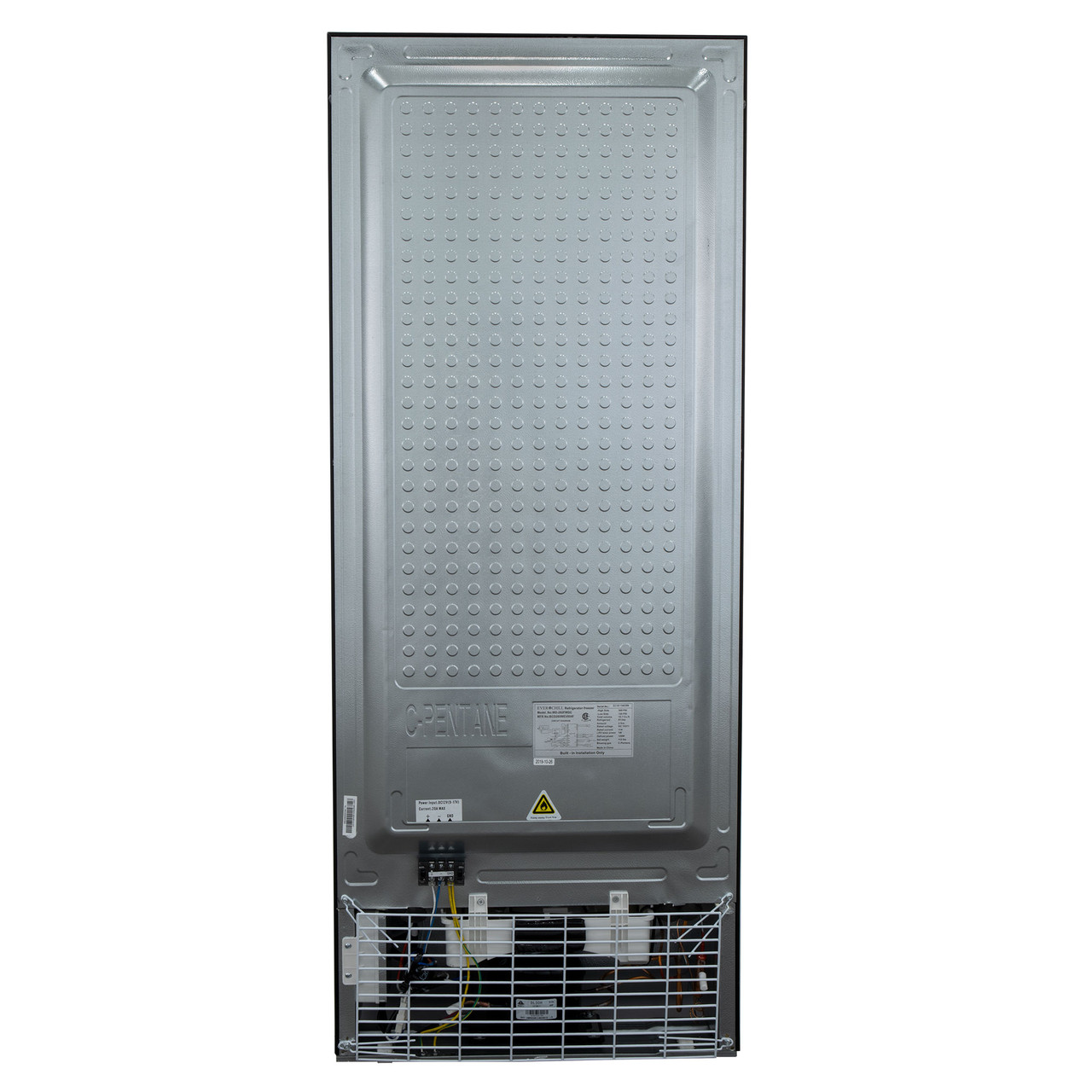 RecPro RV Refrigerator Stainless Steel 10.7 Cubic Feet 12V 2 Door Fridge