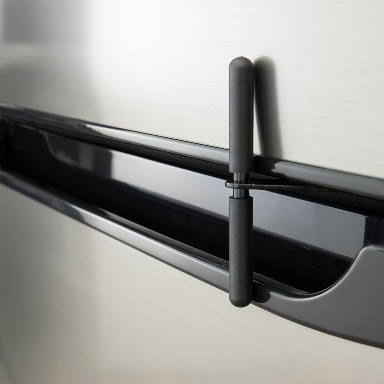 RecPro RV Refrigerator Stainless Steel | 4.3 Cubic Feet | 12V | 2 Door Fridge