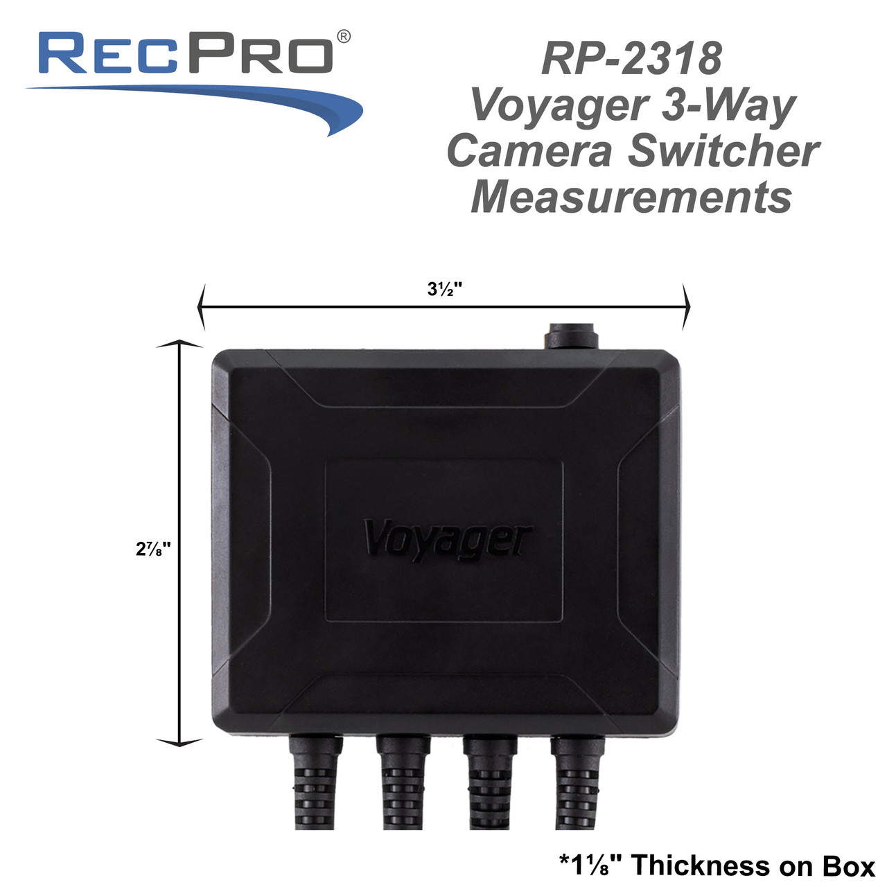 Voyager 3 or 4 Camera Switching Device for RV Backup Camera System - RecPro
