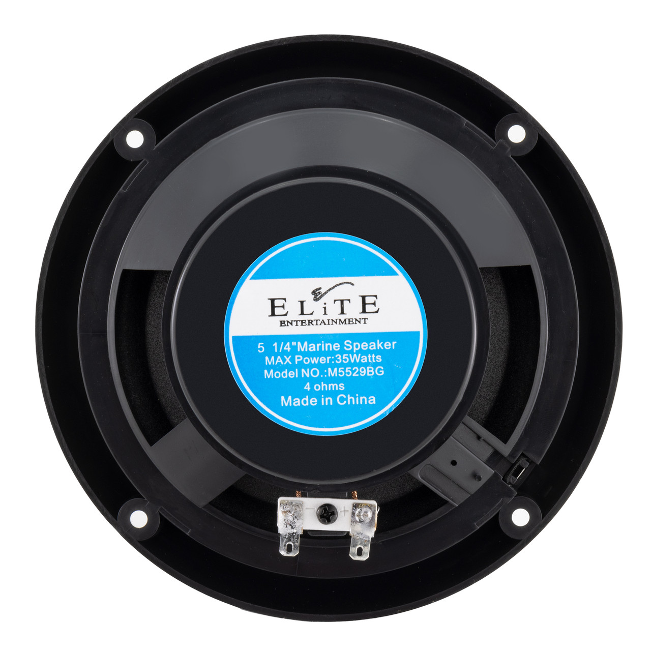 RV Flush Mount Speaker 5.25" Exterior WaterResistant Black RecPro