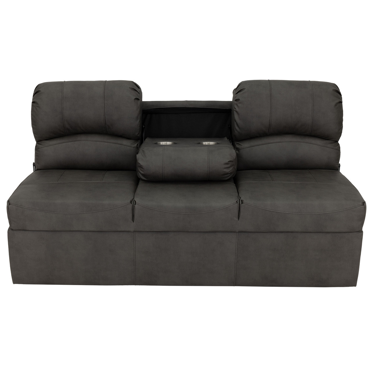 RecPro Charles 62" RV Jackknife Sleeper Sofa with DropDown Cupholders