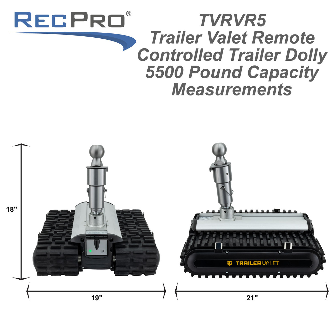 Trailer Valet TVRVR5 Remote Controlled Trailer Dolly 5,500lb Capacity