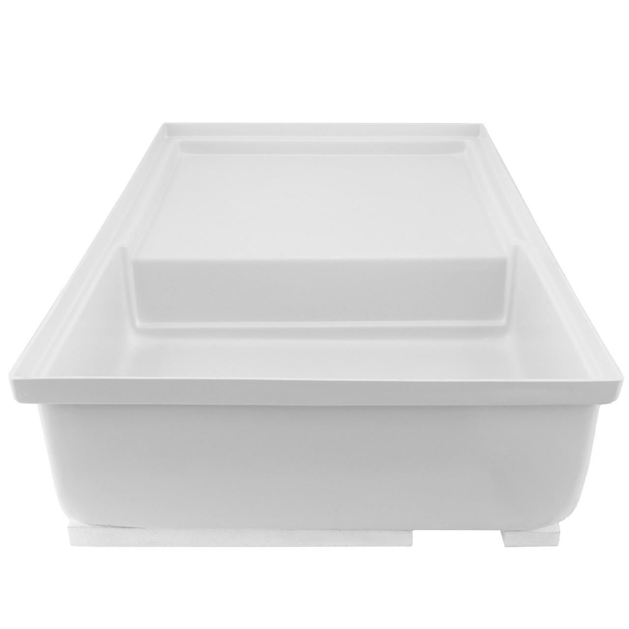 RV Shower Pan 32 x 24 x 5 Right Drain in White - RecPro