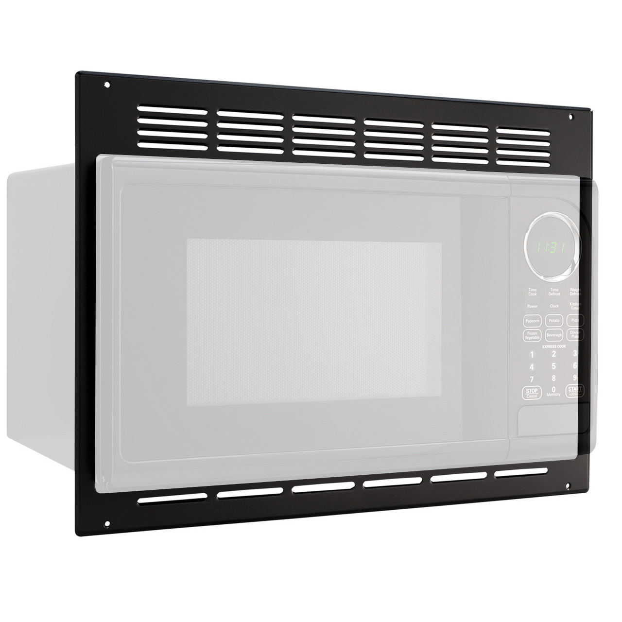 RV Microwave Trim Kit for RPM1BLK 0.9 Cu. Ft. Black RecPro