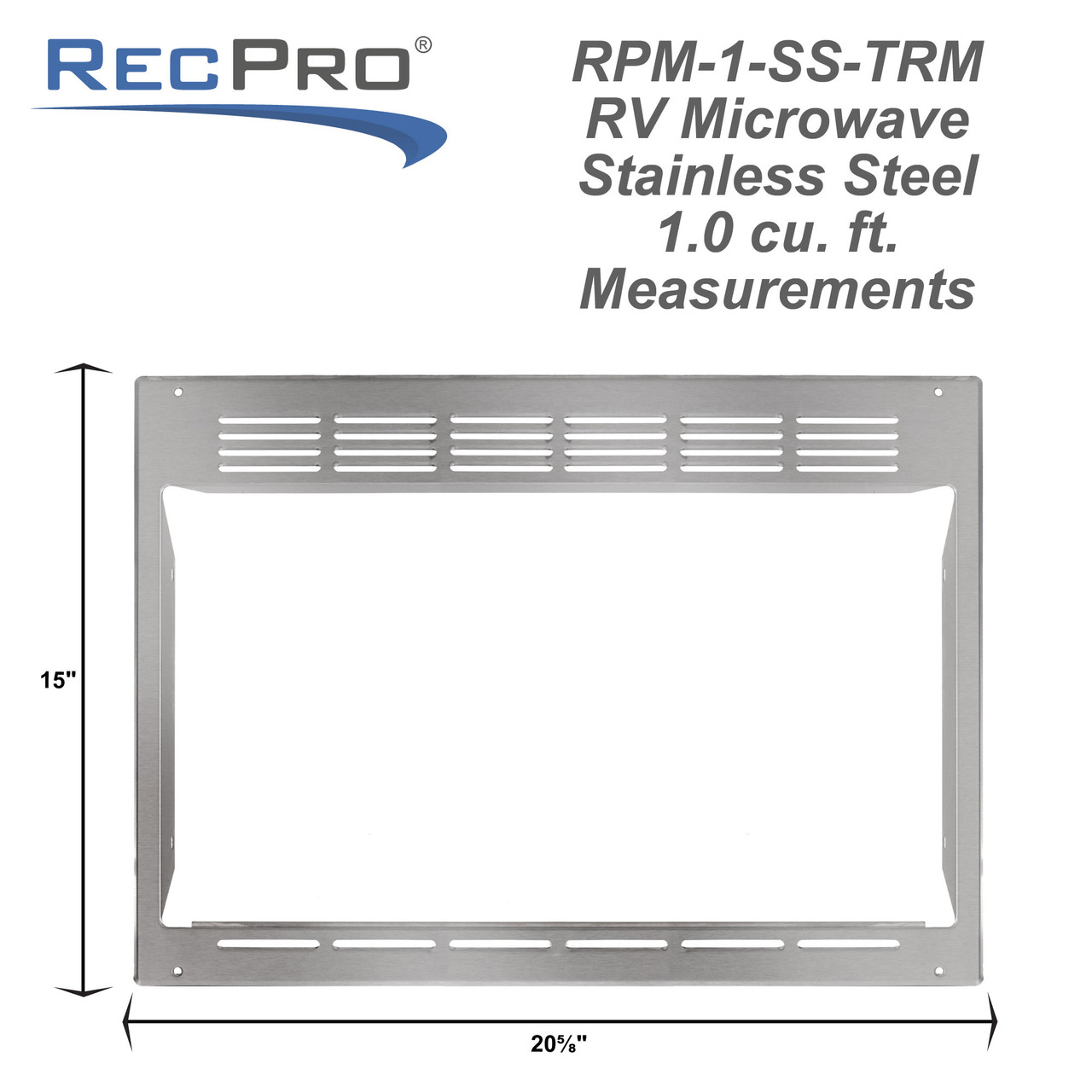 RV Microwave Trim Kit for RPM-1-SS 1.0 Cu. Ft. Stainless