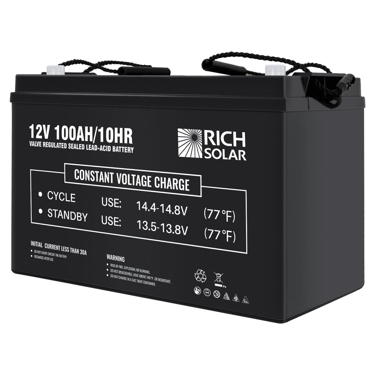 12V 100ah (100 amp hour) Sealed AGM Deep Cycle AGM Battery Solar, RV, Off  Grid