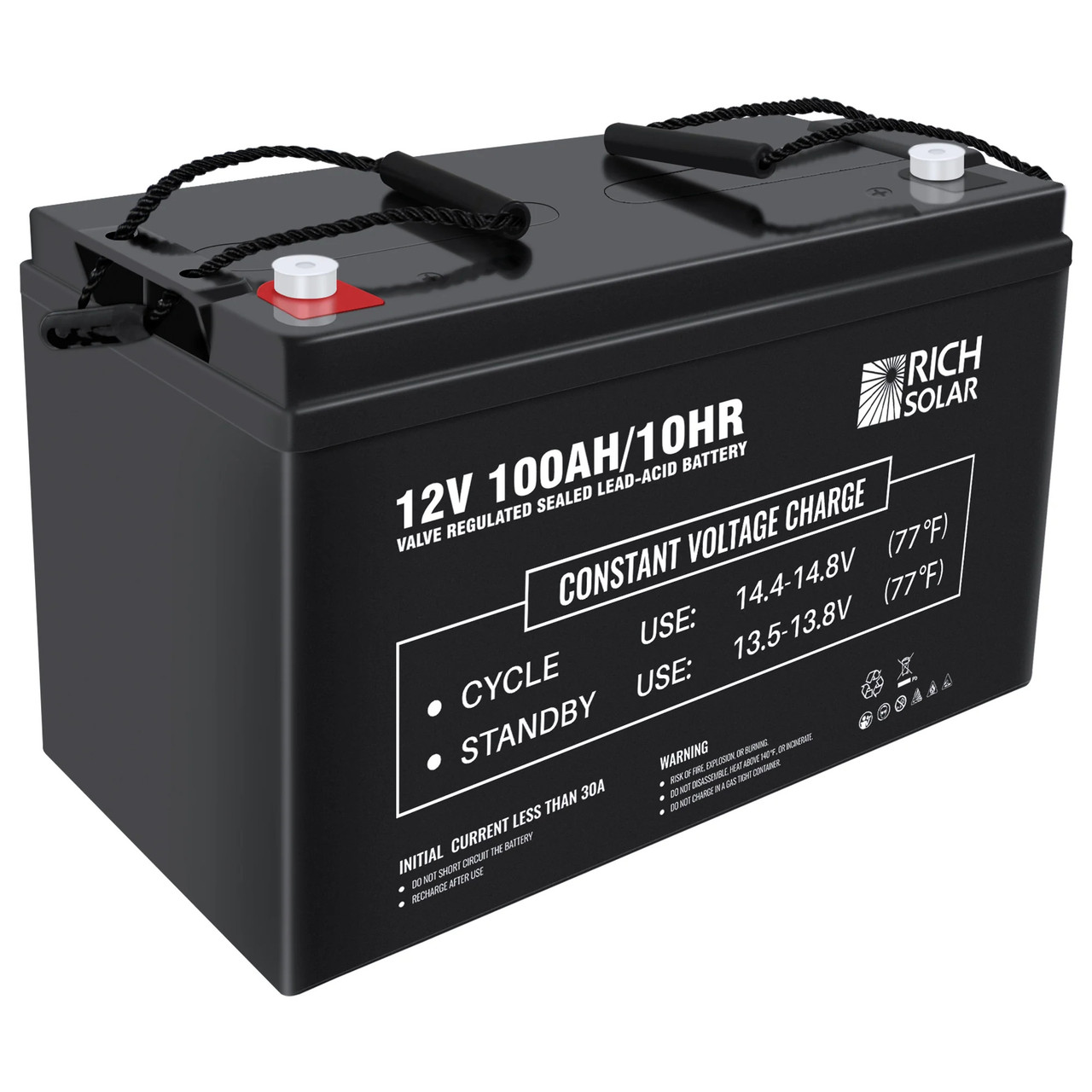 VEVOR Deep Cycle Battery, 12V 100 AH, AGM Marine Rechargeable Battery, High  Self-Discharge Rate 800A Discharge Current, for RV Solar Marine Off-Grid  Applications UPS Backup Power System, UL Certified