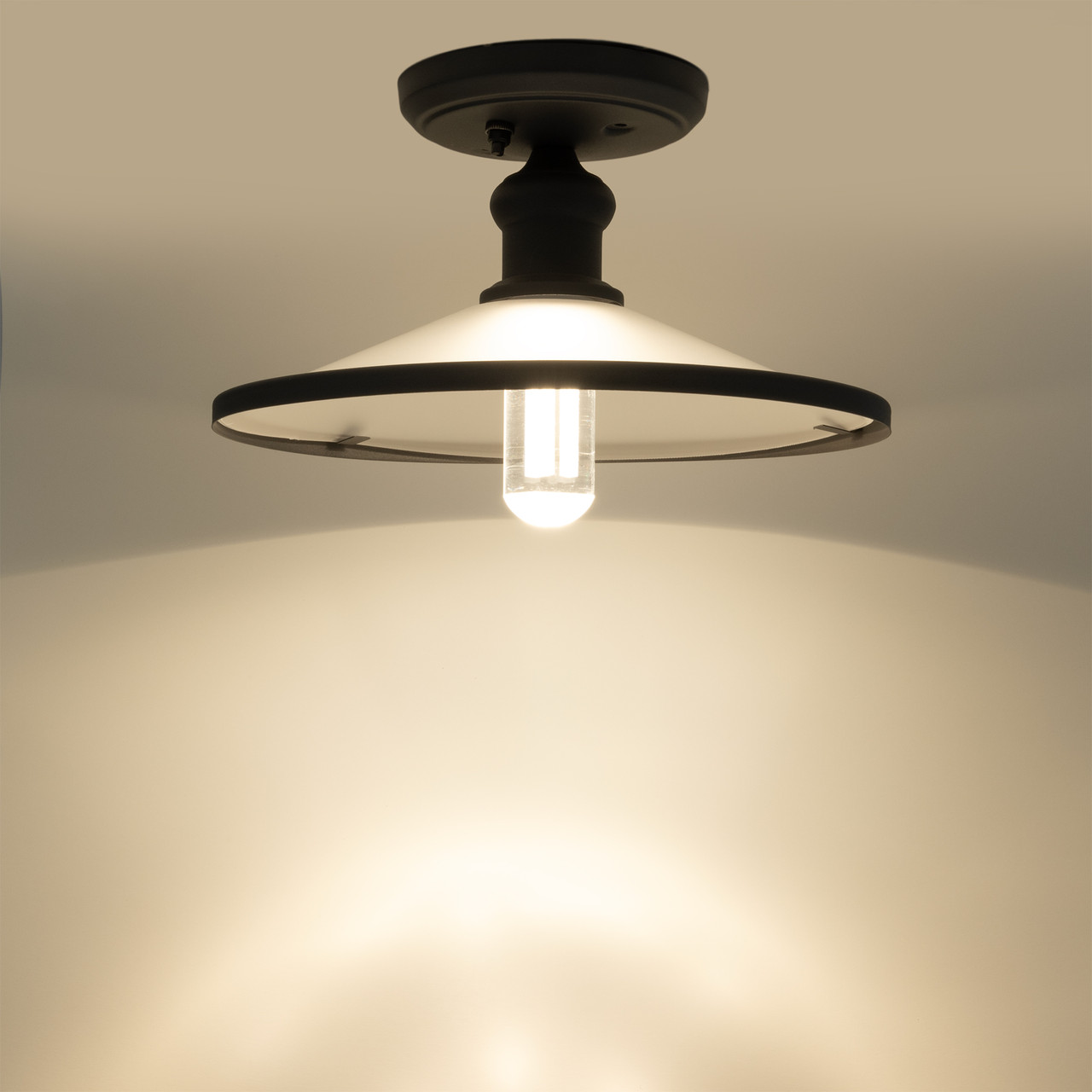 RV 12V Ceiling Light with Frosted Lens - RecPro