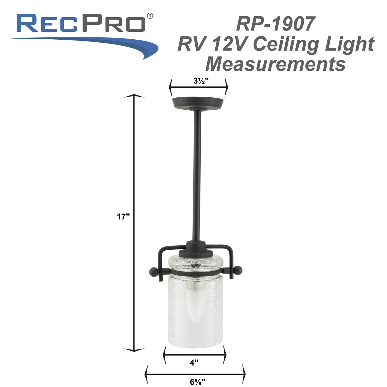 RV Pendant 12V Ceiling Light - RecPro