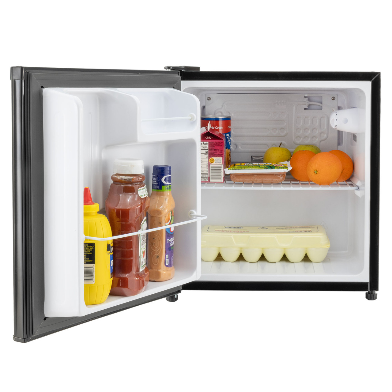 Black & Decker Compact Fridge - 1.7 cu ft - Black Silver