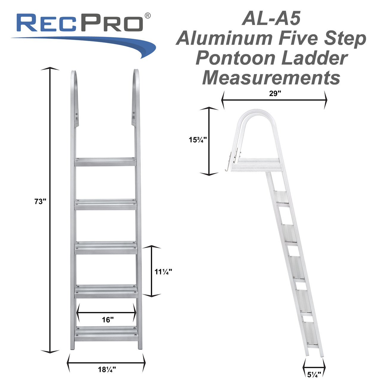 ERR 4 Step Folding Pontoon Dock Ladder