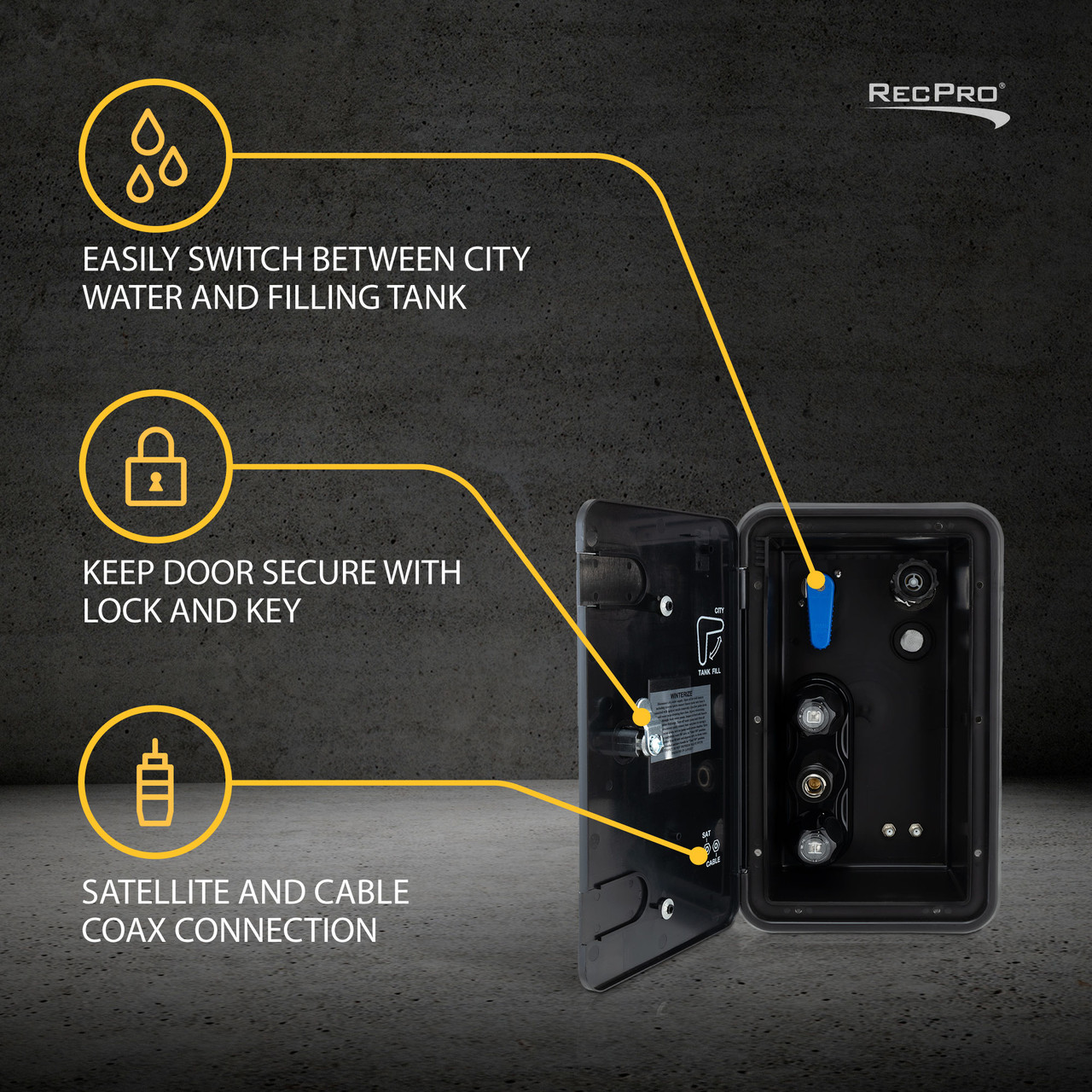 RV Plumbing Docking Station with Quick Connect Shower, City Water Fill ...