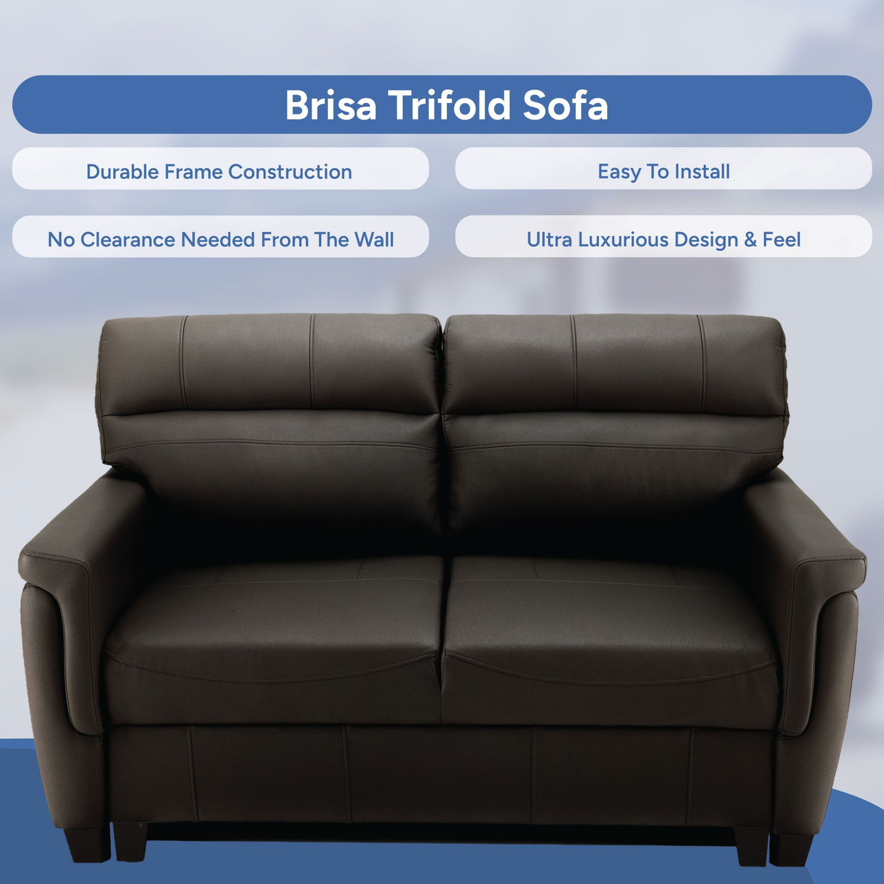 RecPro Michael EZ-OUT™ RV Trifold Sleeper Sofa in Ultrafabrics