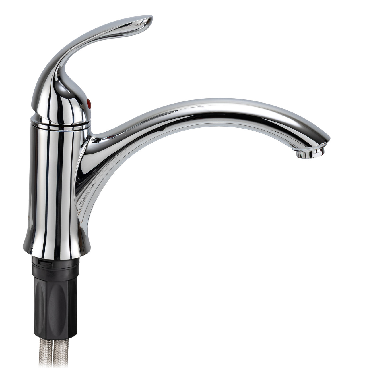 Builders Shoppe 1203CP RV/Mobile Home Swivel Bar Faucet – 4″ High Arc, Chrome Finish, Non-Metallic Body