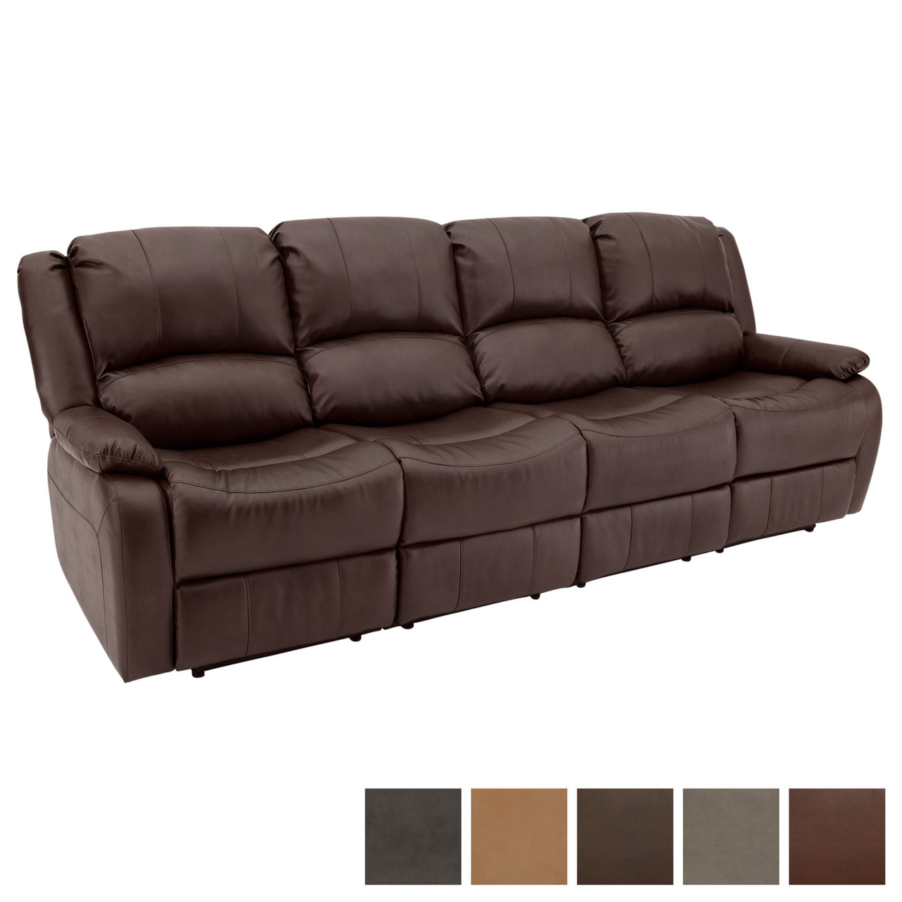 RecPro Charles 102 Quad Wall Hugger RV Recliner Sofa with Two Drop Down  Consoles - RecPro