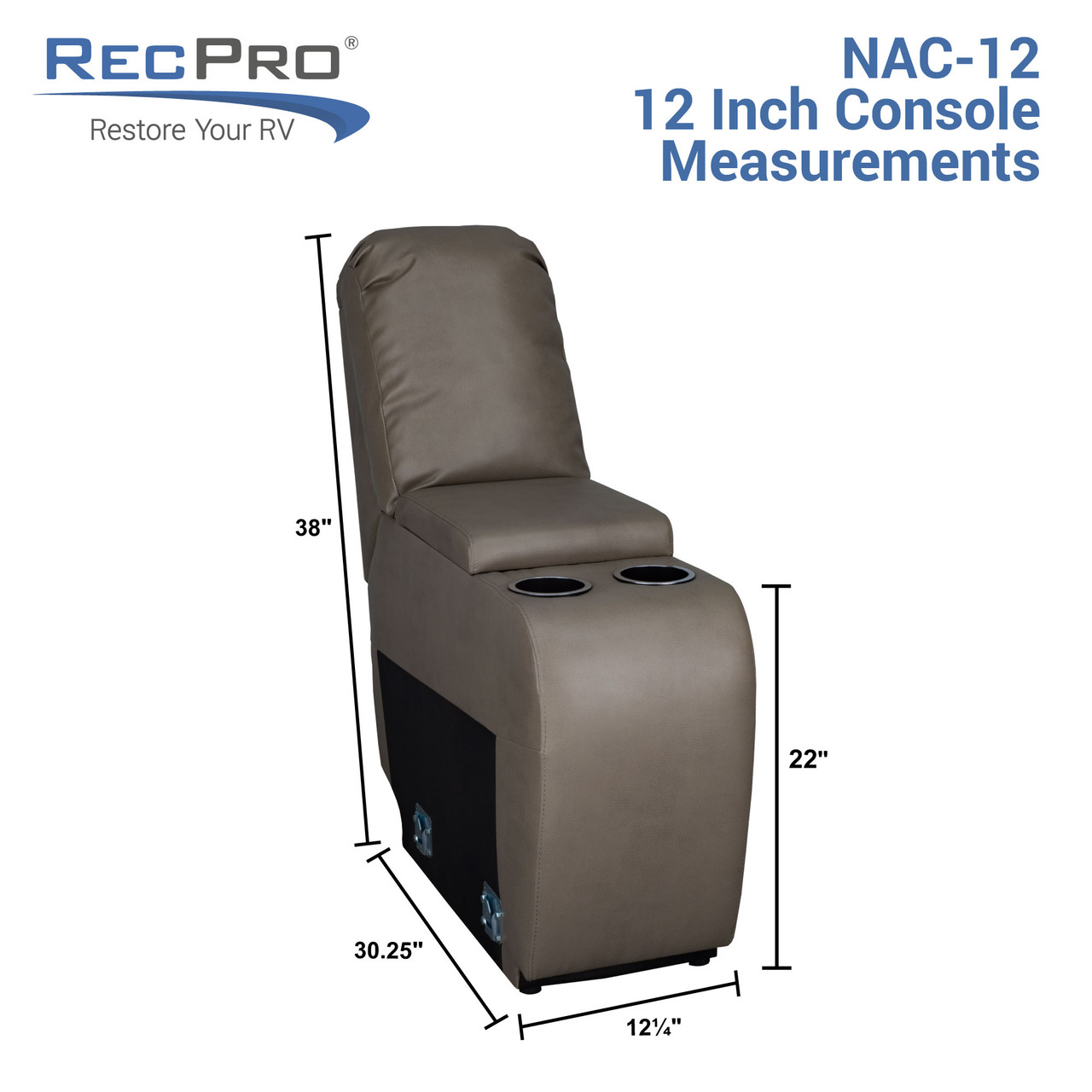 RecPro Charles RV Gaming Chair and Ottoman with Storage - RecPro