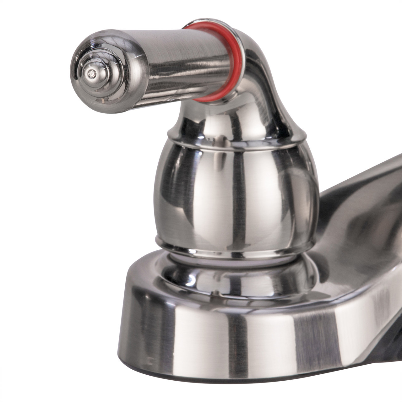 White Oval RV Bathroom Sink w/ Brushed Nickel Faucet Combo RecPro