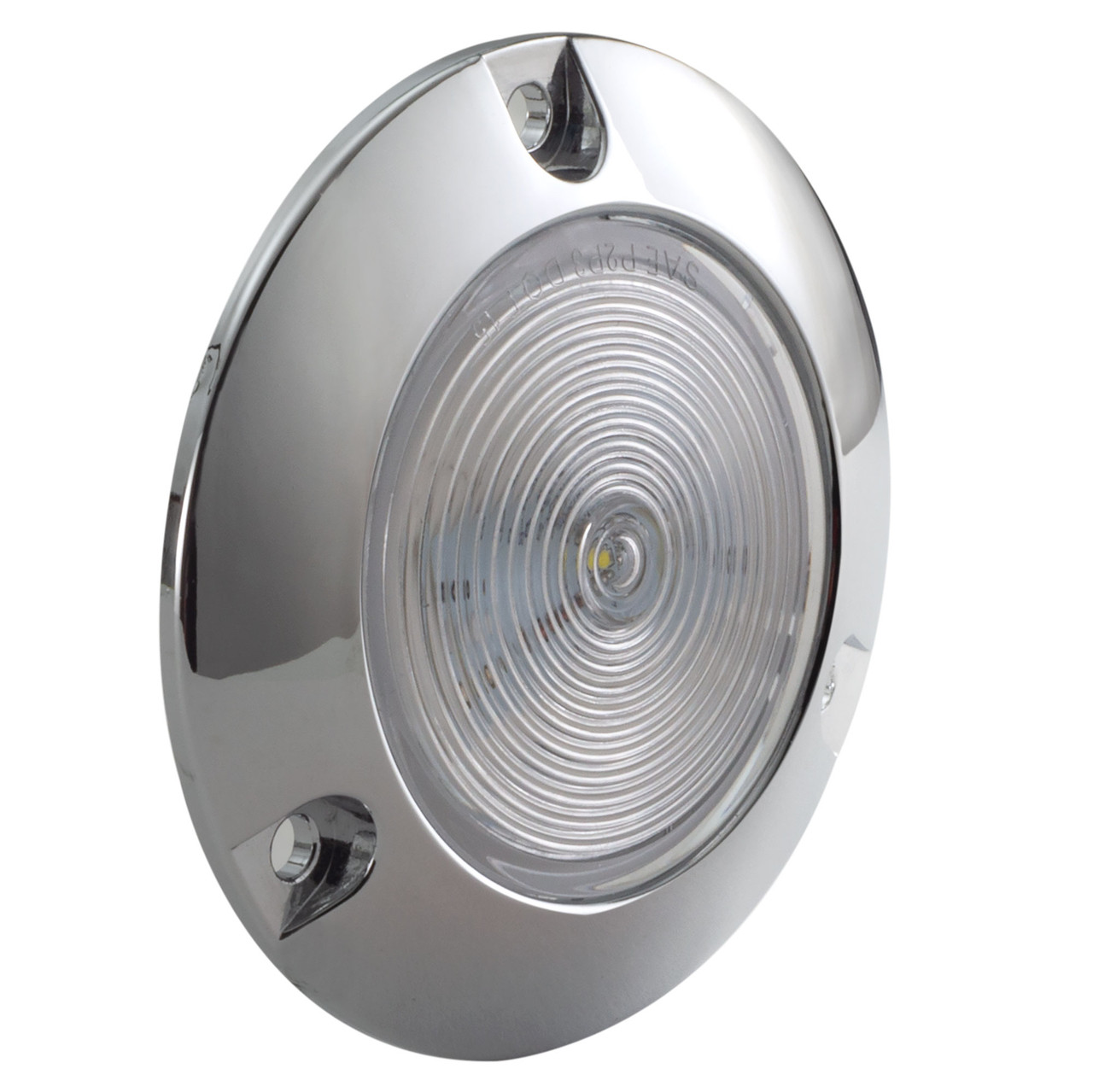 2" Clear/Clear Round Surface Mount RV Light - RecPro Led Lights To Keep Skunks Away From Rvs