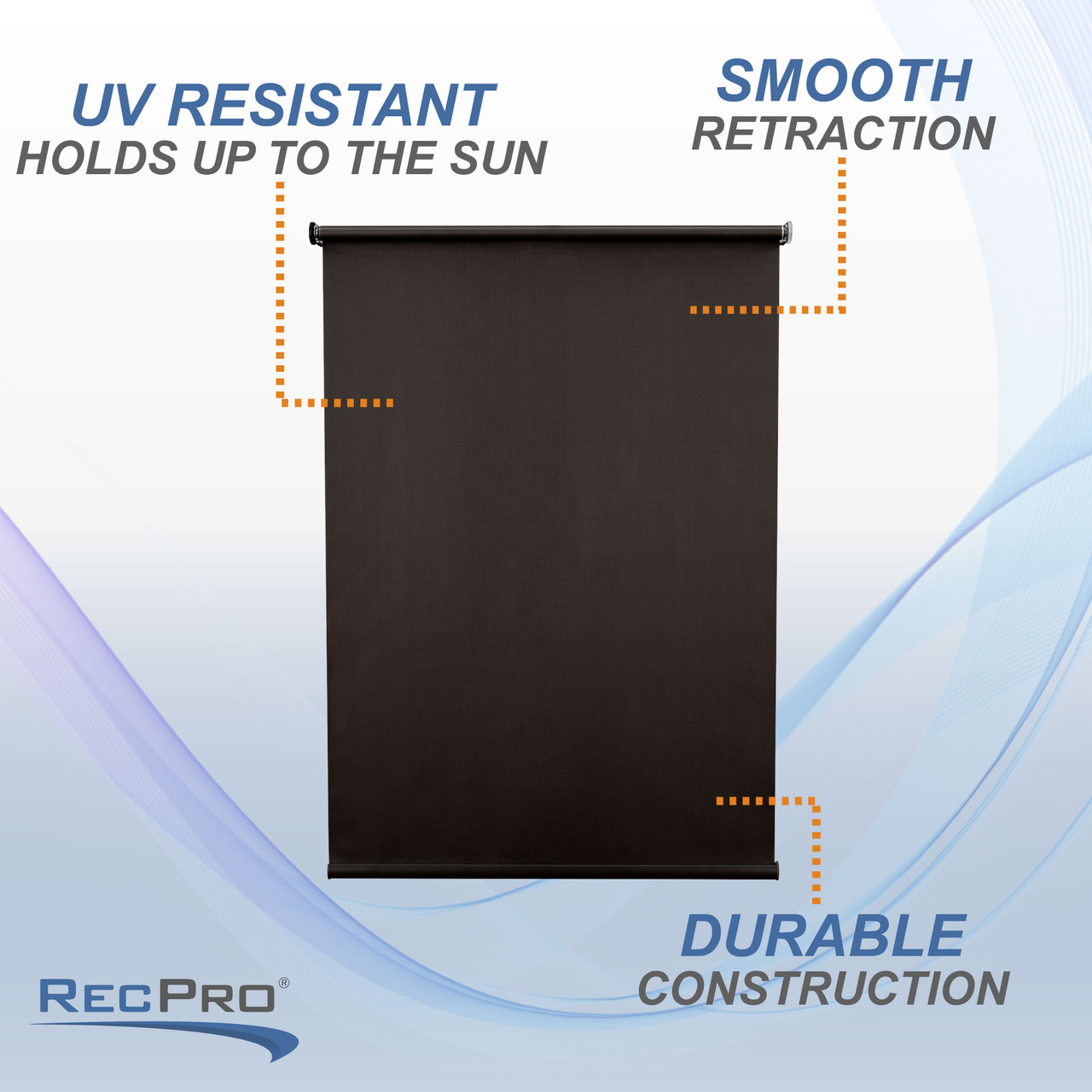 RV Roller Shades Chocolate - RecPro